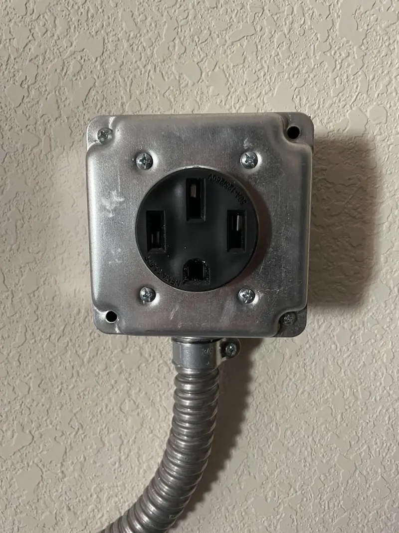 NEMA 14-50 outlet installed for Electrical Panel Upgrade in Halfway